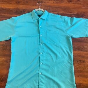 Bugatchi Aqua Blue Casual Button Down Shirt
